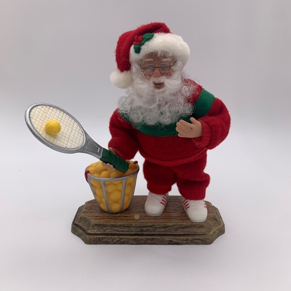 Holiday Time Holiday Creations 1998 Musical Tennis Sport Posable Santa Vintage - Picture 1 of 12
